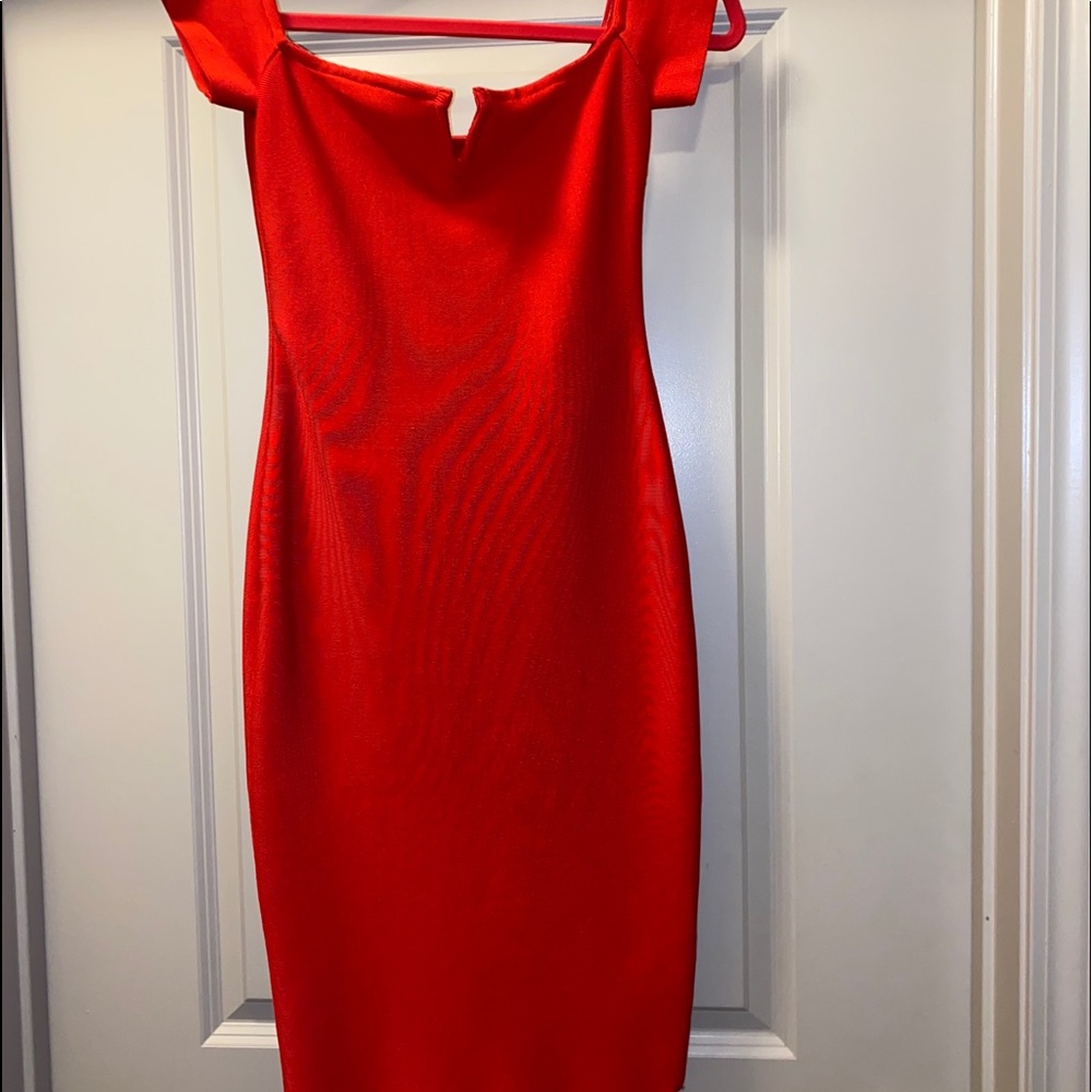 Beautiful red bandage dress.